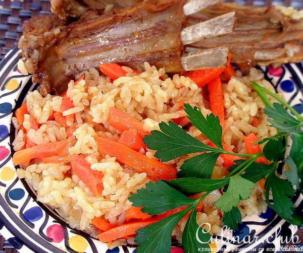 Пряный плов с маринованной бараниной