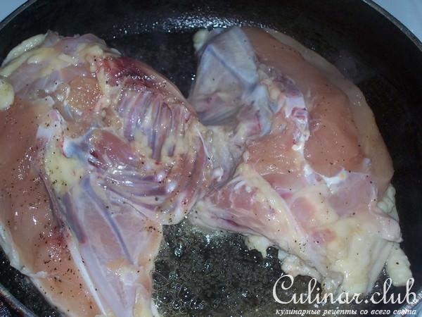 куринные грудки с яблоками