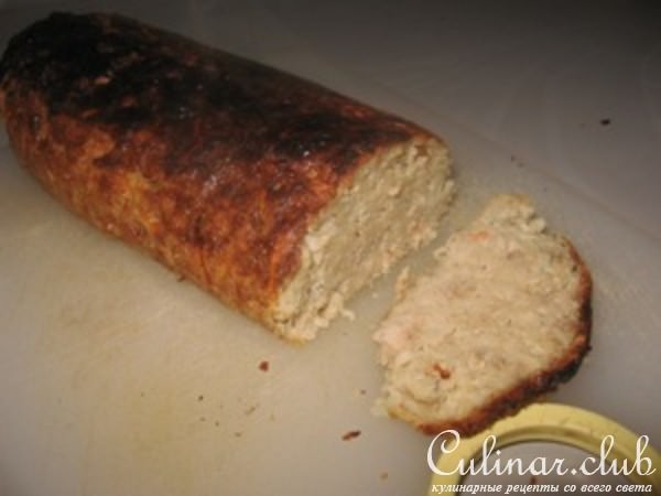 Мясной хлебец с вермишелью быстрого приготовления