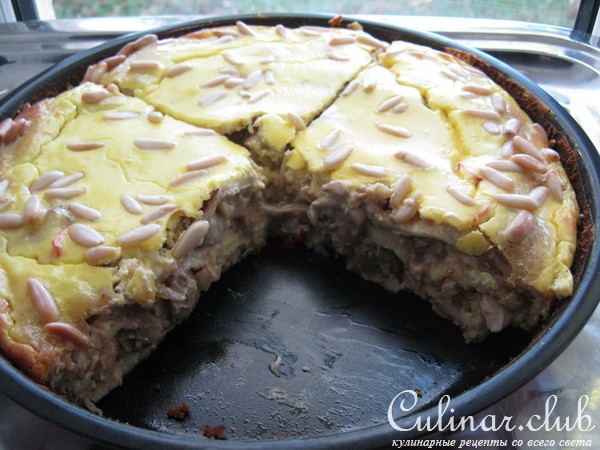 Запеканка с блинами,грибами и...