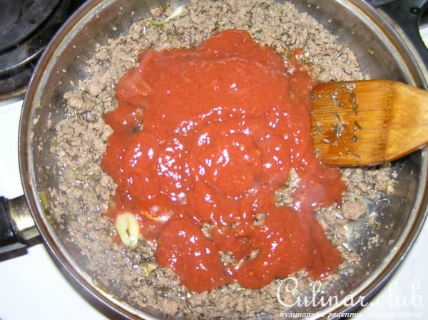 Рис по-итальянски с тушенкой (фаршем)