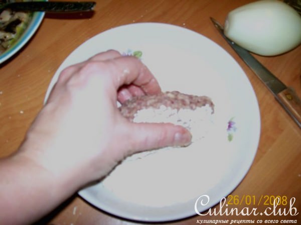 Рубленые зразы с грибами