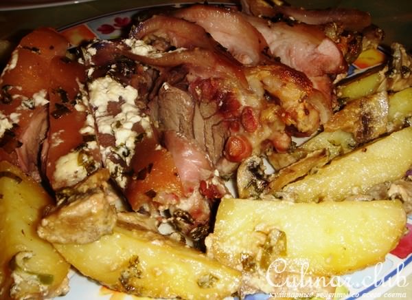 Картошечка под "мясным одеялом"