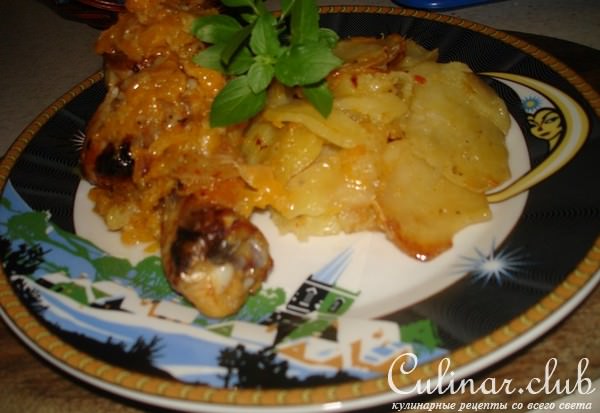 Куриные ножки с мандаринами