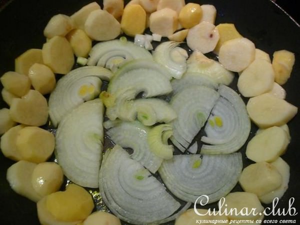 Рыба с овощами и картофелем