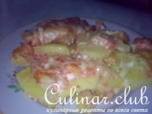 Le patate a cubetti in salsa rosa (    )