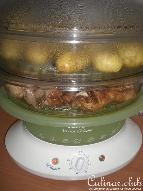 Куриные крылышки + ножки под апельсиновым соусом