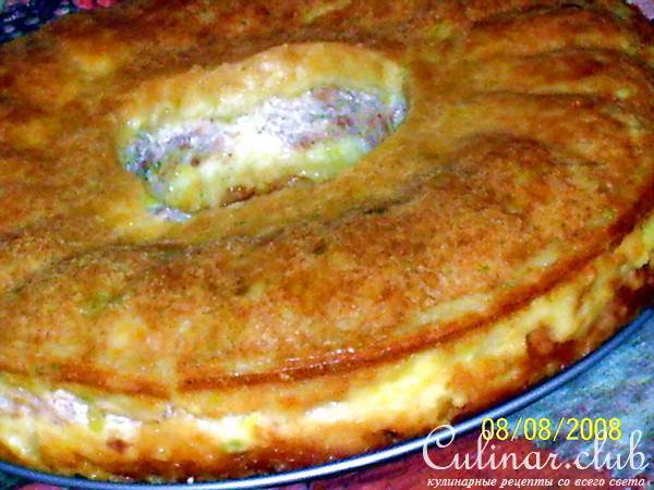 Кабачковый пирог с индейкой