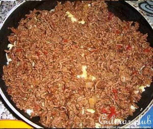 Запеканка с фаршом с овощами 