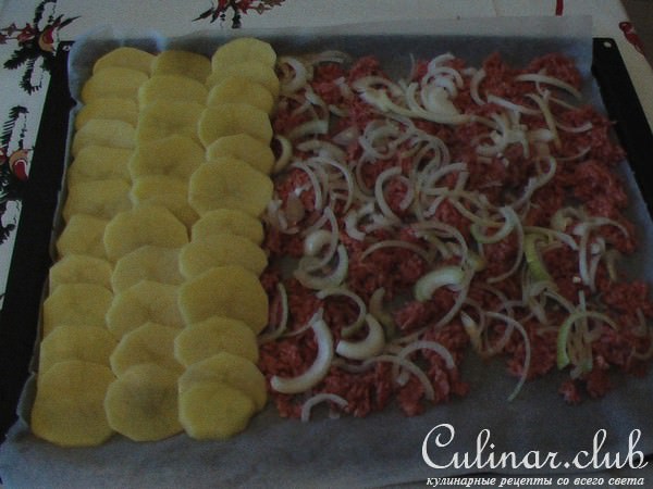 запеканка мясная"под шубой"