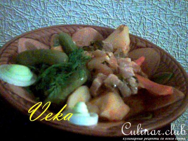 Свинина тушеная с картошкой