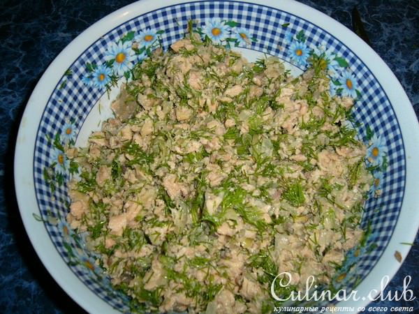 Пирог, самый простой, с рыбной начинкой.