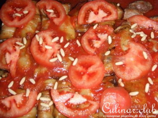 Баклажанные рулетики с мясными пальчиками