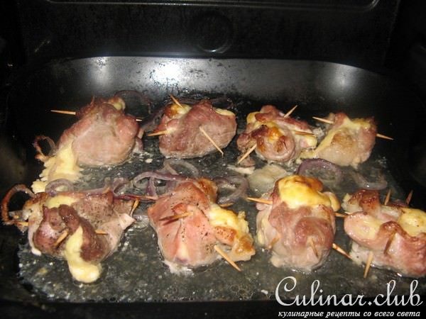 Мясные мешочки с начинкой