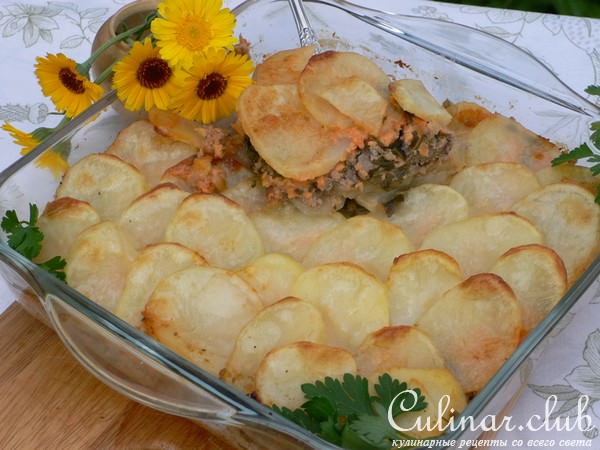 Картофельная запеканка с мясом.