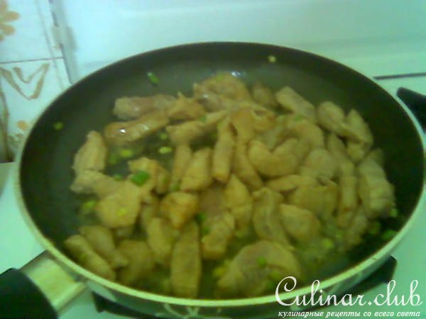 Свинина с овощами и соевым соусом