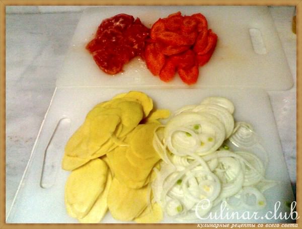 Рыбная запеканка с овощами