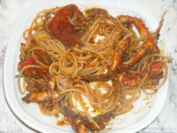 Spaghetti alla margherita "Спагетти с крабом"