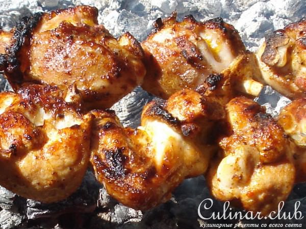 Шашлык из курицы в восточном маринаде