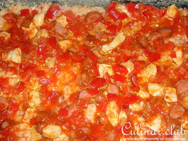 САРТУ ( рисовый "пирог" со сборной мясной начинкой)