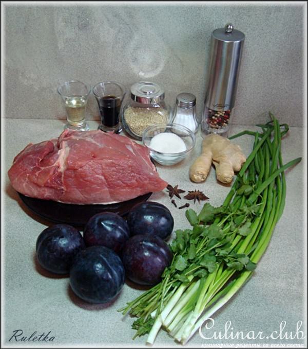 Мясные рулеты "Сливовая долина" (японские мотивы).