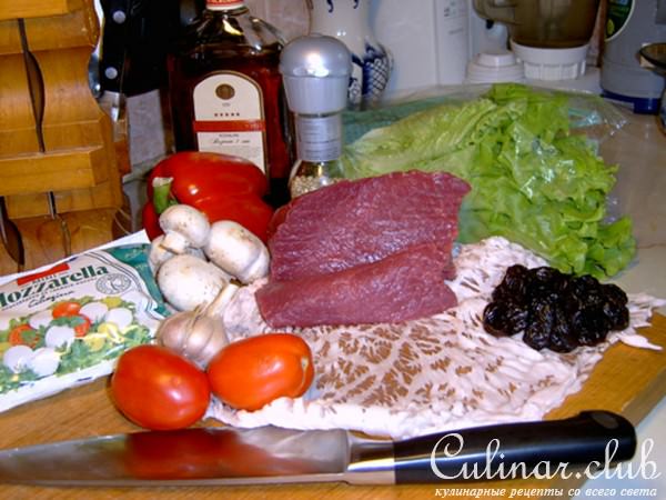 Телячьи рулетики в сальнике (Дуэль)