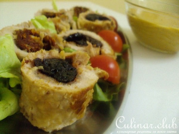 Свиные рулетики с горчичным соусом(варианты)