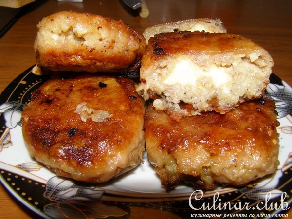 Котлетки с начинкой (может вариант)