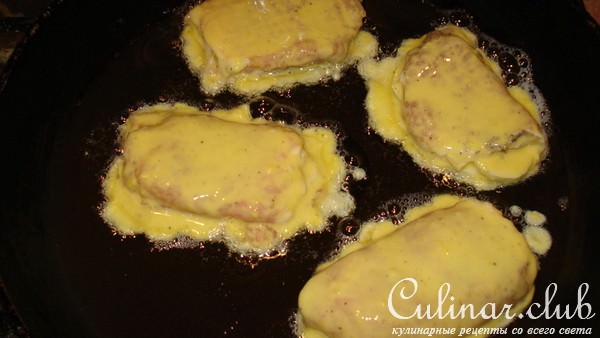 отбивные с бананом и сыром