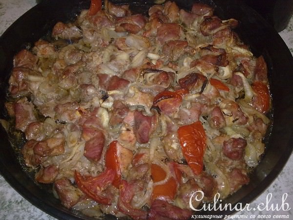 Мяско вкуснейшее без заморочек в духовке(почти шашлык)