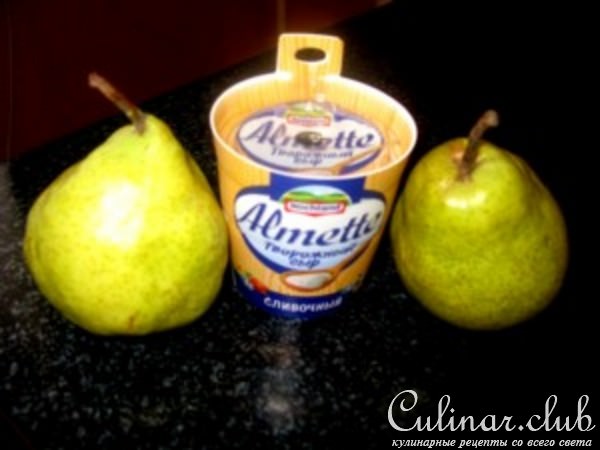 Рулет из свинины с грушами и сыром