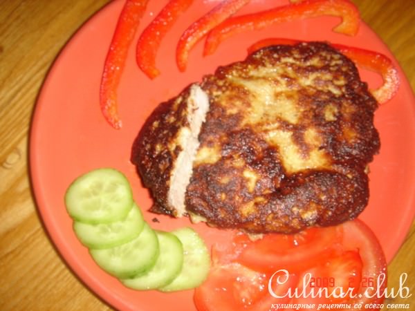 Мясо в грибном кляре