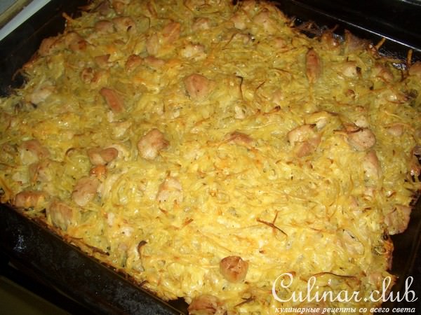 Запеканка из свинины с картофелем