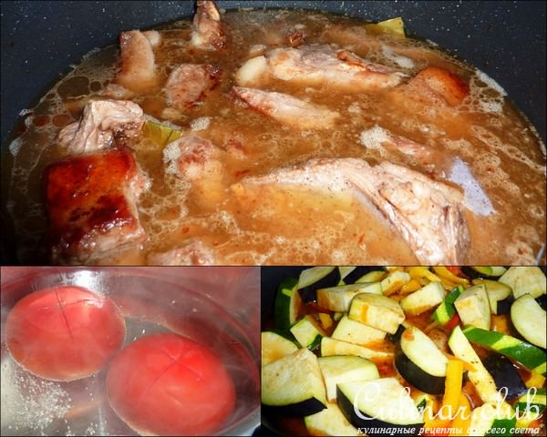 Мясо молодого барашка в компании овощей (вариант)