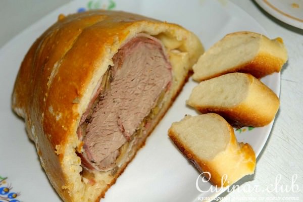 Говядина в прованском хлебушке, типа Beef Wellington (вариант)
