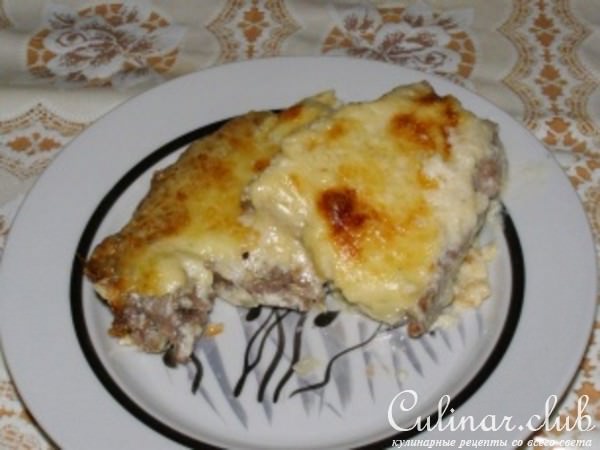 Говядина разварная с сыром. 