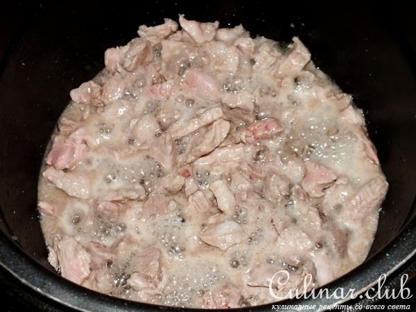 Мясо в соусе из мультискороварки