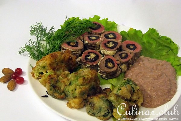 Мясные "роллы" с брокколи 