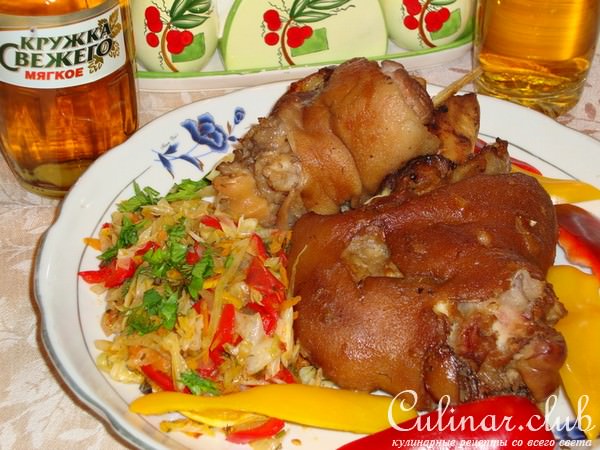 Свиная рулька в пиве