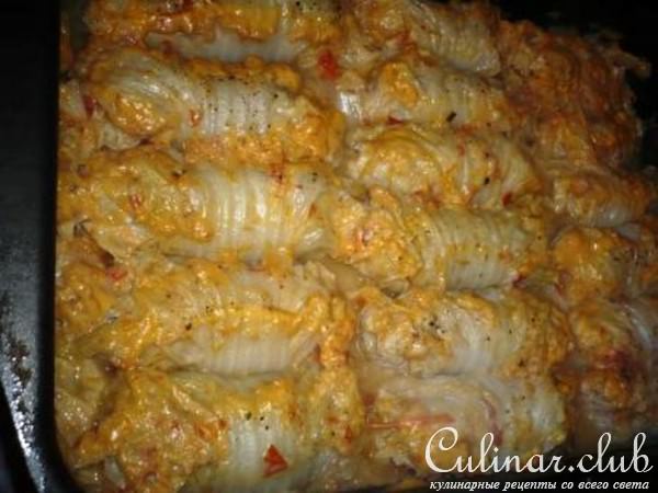 "Пекинские" мясные рулеты под кабачковой шубкой