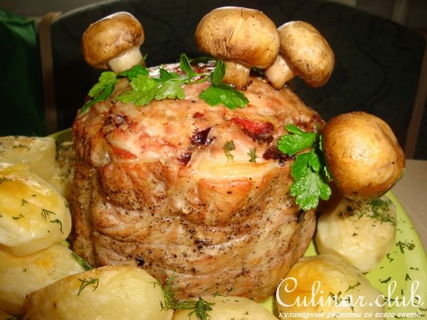 Запеченые ребрышки с фаршем "Пень""