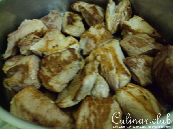 Свинина с рисом и овощами,типа-плов. 