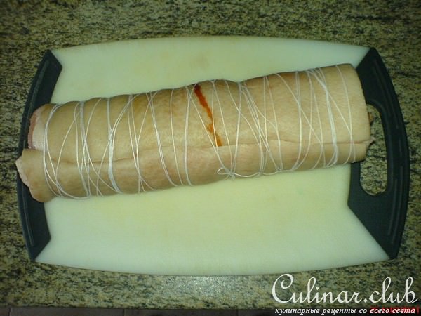 Рулет из сала