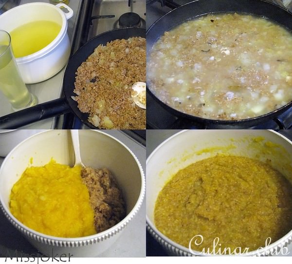 Пшенично-мясная запеканка