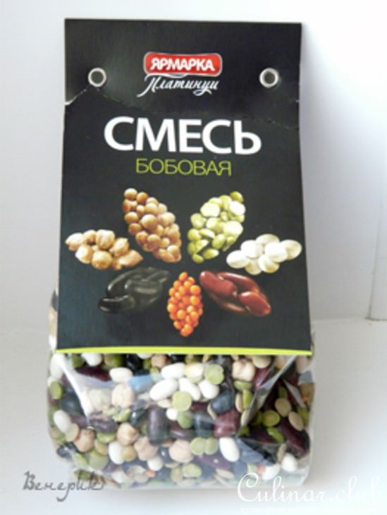 Бобовое ассорти с бараниной.