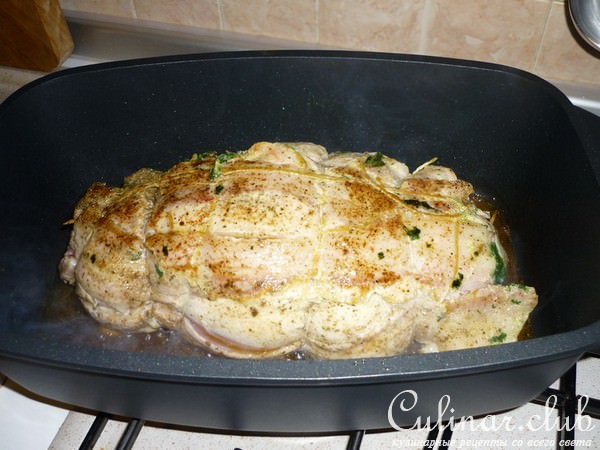 Мясной рулет с начинкой (вариант)