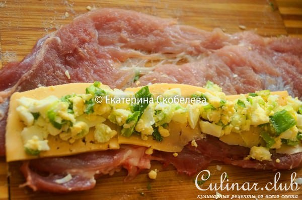 Фламенкины с начинкой из сыра, яиц и зеленого лука