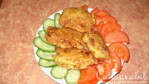отбивные с бананом и сыром