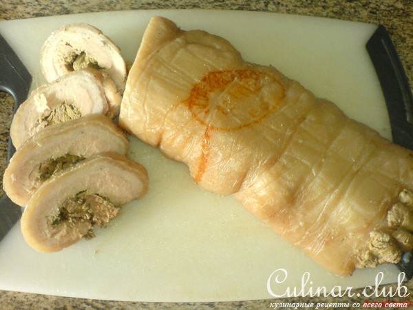 Рулет из сала