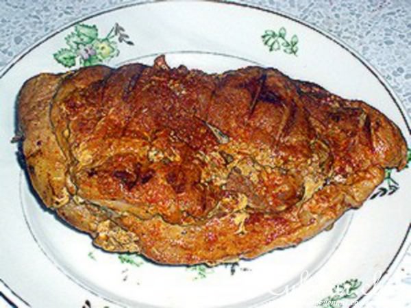 Свинина с антоновкой в рукаве